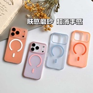 Foreign Trade Applicable iPhone17promax Phone Case Large Hole Frosted Skin Feel Apple 16 Magnetic Sh