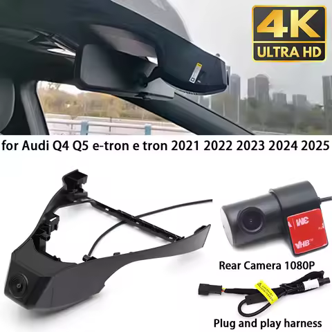 for Audi Q4 Q5 e-tron e tron 2021 2022 2023 2024 2025 4K Dash Cam Front Rear Camera DVR Plug and Pla