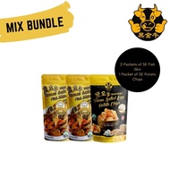 Black Taurus 3 Mix Bundle with 2 Salted Egg Fish Skin and 1 Salted Egg Potato Chip