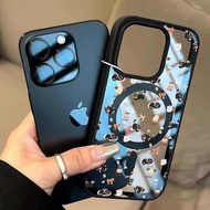 Magsafe Aesthetic Cat Casing hp Samsung S26 A27 A37 A57 A07 A17 A06 A56 5G S24 Ultra A54 A36 A16 A15