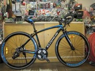 【冠鑫自行車】YUSHUN TCR200 鋁合金 SHIMANO 21速 700c 彎把公路車 通勤/休閒 黑/藍 高雄