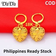 saudi gold 18k pawnable legit earrings women's lucky clover