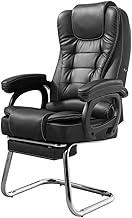 Reclining Ergonomic Racing Office Chair Massage Computer Gaming Chair High-back Leather Desk Gaming Chair Bearing capacity: 330 Lbs (Color : Black) Anniversary