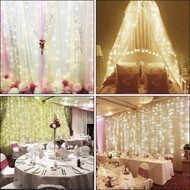 Curtain LED 3x3m 300led string light USB fairy icicle copper wire remote control Christmas wedding g