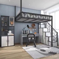 Under-Bed Art Iron Bed Iron Frame Bed Empty Bed Raised Small Apartment Bed Bed Bedroom Double Bed Tw