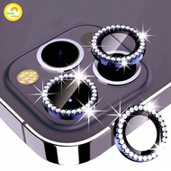 Diamond Glitter Blink Blink Metal Camera Lens ProtectorRing For iphone 14 15 PRO PRO MAX Glitter Met