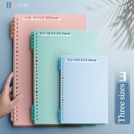 4Pcs Loose-leaf Book PP CoverColorful Spiral Binder Transparent Plastic Cute Stationery Office Schoo