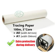 Tracing Paper Roll 112gsm A1 (594mm) / A0 (841mm) 100m, 3" core