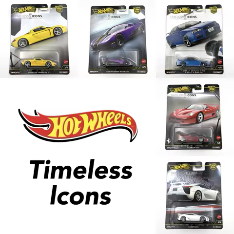 Hot Wheels FPY86 9C1N Timeless Icons Lexus LFA/Nissan Skyline/Porsche/Koenigsegg/Ferrari F50 1/64 Me