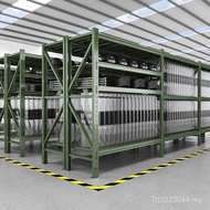 Medium Heavy-Duty Shelf Rack Rack with Net Storage Rack Movable Storage Shield Force Spade Army Gree