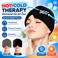 【现货】Migraine Ice Head Wrap Headache Relief Hat Cooling Migraine Cap Tension Headache Relief Cap