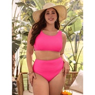 Plus Size Two Piece Swimsuit 2XL | 4XL Pink