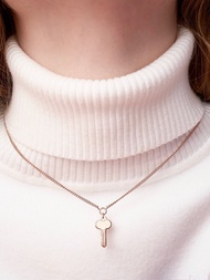Yvis สร้อยคอจี้รูปหัวใจ รุ่น Key Necklace - สี Rose Gold