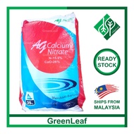 25KG Fertitrade AG Calcium Nitrate CN Nitrogen Calcium Oxide Baja Fertilizer Fertigasi Water Soluble