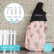 Gamis Elmina Motif - Rossa