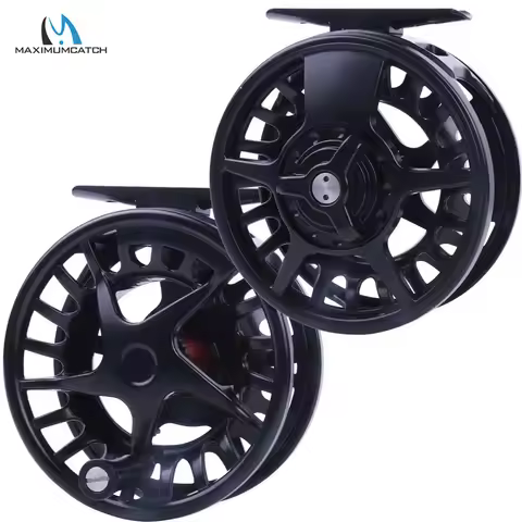 Maximumcatch DX 5/6/7/8WT Aluminum Fly Reel Right and Left-handed Fly Fishing Reel Black Color Fishi