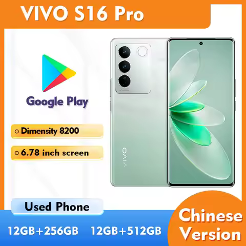VIVO S16 Pro 5G 12GB RAM 256GB 512GB ROM Android Smartphone Screen 6.78 inches 4600Mah used phone