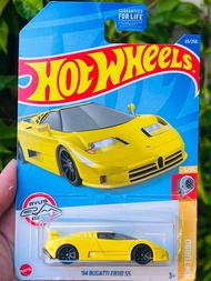 Hobby Store xe mô hình Hot Wheels Basic Bugatti EB110 SS Vàng (Full Card )