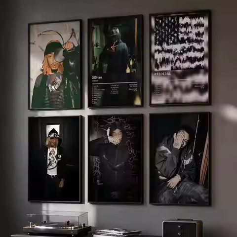 S-SINN6R Rap Album Poster HD Wall Art Wall Stickers Home Living Room Bedroom Bar Office Decor Prints