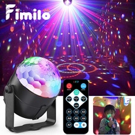 LED Disco Party Ball Light with Remote Control Sound Activated Rotating DJ Party Lights 3W RGB LED Stage Light For Christmas Wedding Sound Party Lights