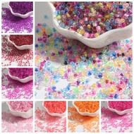 [2/3/4mm] Dye Core Crystal Translucent Glass Beads For DIY Jewelry Making
