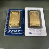 In stock Non-magnetic 1oz/2.5g/5g/10g/20g/50g/100g Sealed packing Copper Gold Bar 24k Gold Plated Bu