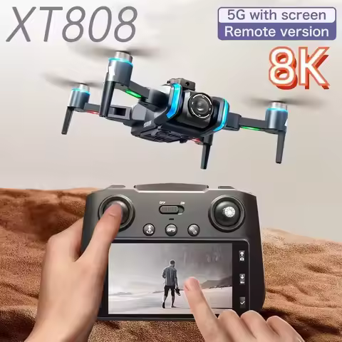 XT808 GPS Drone Professional 8K HD Dual Camera Brushless Motor avoidance WIFI FPV Foldable RC Quadco
