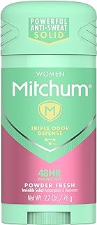 Mitchum Women Stick Solid Antiperspirant Deodorant, Powder Fresh, 2.7 Ounce (Pack of 1)