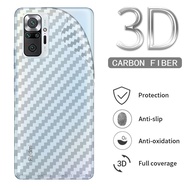 Transparent 3D Carbon Sticker for the back of Redmi Note 12 11 11s 10 10s 9s Pro+ Plus 12 12C 11A 10