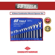 SB Tools Heavy Duty 8-24mm Combination Wrench Set 14pcs Common Ring Spanner Set Spanar