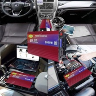 อินเวอร์เตอร์ เพียวซายเวฟ Inverter 5000W แปลงไฟรถยนต์ เป็นไฟ บ้าน12v/24v to 220v หม้อแปลงไฟ inverter