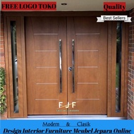 Pintu Rumah Kupu Tarung Pintu Utama Rumah Minimalis Kayu Jati Grade A