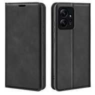 全城熱賣 - 適用於 小米紅米Note 12 4G國際版 復古膚感磁吸手機皮套（黑色）