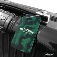 【Matchwood直營】Matchwood Luggage Tag 金屬行李吊牌鑰匙圈 消光綠迷彩款 行李箱出國必備