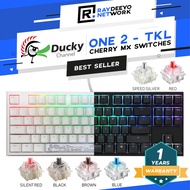 Ducky One 2 TKL RGB (White/Black) Double Shot PBT Mechanical Keyboard [Choose Your Switches]