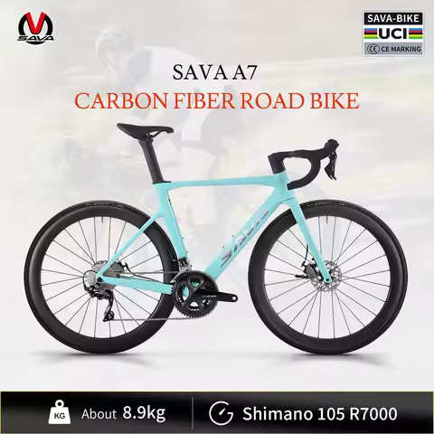 SAVA Low-Priced Carbon Fiber Road Bike A7L with 7120 Kit 24Speed Lightweight 8.6kg CE/UCI Certified 