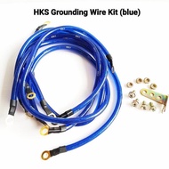 HKS Grounding Wire Kit Mega Thick 8GA 5-Point (Blue)