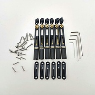 KR-Guitar Accessories Guitar Bridge Headless Fanned Fret -Single Fixed Brass Fan Bridges for 6 Strin