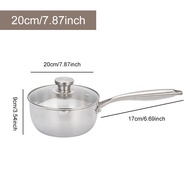 Bộ chảo rán thép không gỉ 1 quart và 2 Quart 2 miếng chảo rán công nghệ Đức Chất lượng cao 18/10 bộ