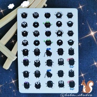 Little boba and Grass Jelly Sticker Sheet by Boba._.studio