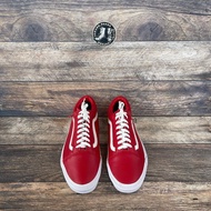 Vans Old Skool Red Leather By Rare Pakek | Thrift Shoes