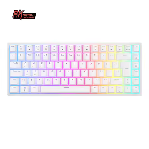 RK84 Royal Kludge Brazilian Wireless Gaming Keyboard 84 Keys RGB Tri-Mode BT5.0/2.4G/Wired Hot-Swapp