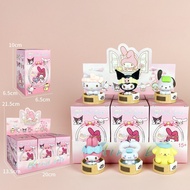 Gudetama Hot Spring Series Blind Box Figure Cinnamoroll Kuromi Hello Kitty Pochacco Pompom Purin Fig