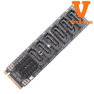 [jss6053]PCIE Adapter Card M.2 NVME to SATA3.0 PCIE to SATA 6Gpbsx6-Port Expansion Card ASM1166