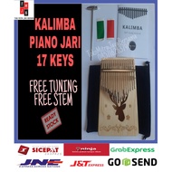 ALAT MUSIK PIANO JARI KALIMBA KAYU MAHOGANI THUMB 17 KEYS MOTIF RUSA