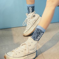 速乾輕量足弓機能運動襪 藍爆裂 中筒襪 襪子 22-28cm