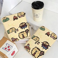 Mirror sticker gathers bears wearing warm yellow background Convenient mirror
