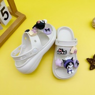 Dapper Darling Sandal Tali Anak Kuromi Eva Sandal Karet Anak Jibbitz Kuromi 3D Straps/ Sandal Kuromi