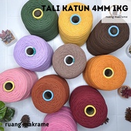 KATUN Macrame cotton rope 4mm 3ply 1kg color cotton rope macrame cotton rope macrame yarn cotton rop