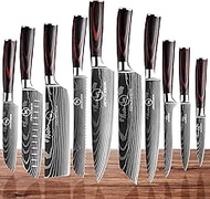 Kitchen Chef Knife Sets, 3.5-8 Inch Set Boxed Knives 5Cr15MOV Stainless Steel Ultra Sharp Japanese K